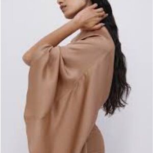 Brand new with tags Jonathan Simkhai Bell sleeve mini in latte